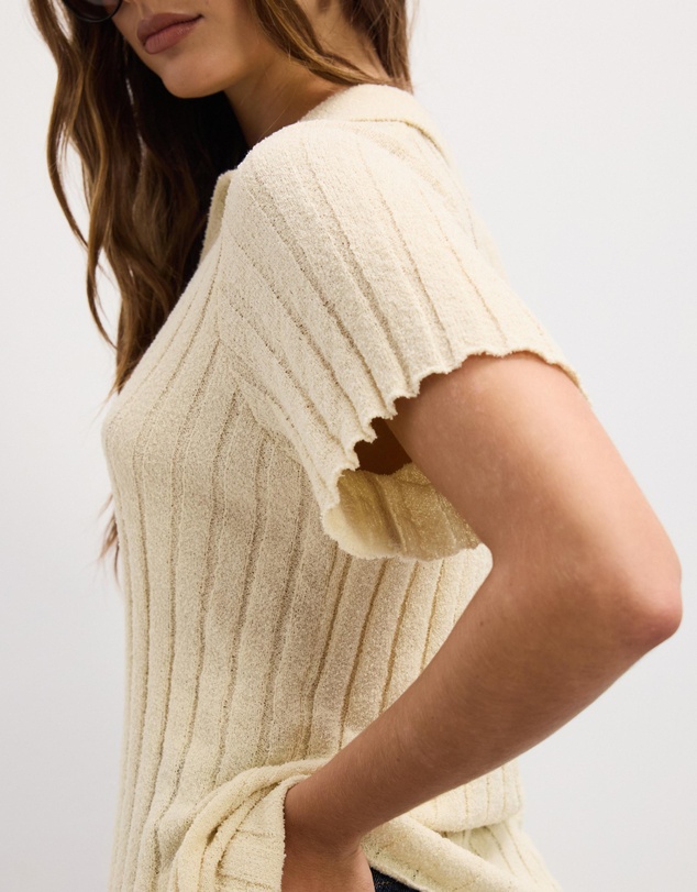 The Fated - Luica Slouchy Knit Polo Tee