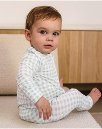 Kynd Baby - Day Or Night Onesie in Blue Gingham