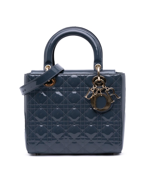Pre-Loved by Azura Reborn - Pre-Loved dior Lady Dior Small Patent Leather Handbag