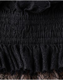 M.N.G - Lace Top With Ruff Collar