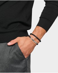 THOMAS SABO - THOMAS SABO Obsidian bracelet with zirconia