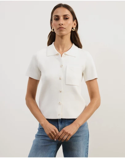 Atmos&Here - Sana Short Sleeve Knit Cardigan