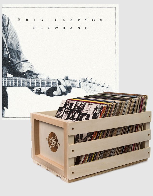 Universal Music - Crosley Record Storage Crate & Eric Clapton Slowhand 35th Anniversary - Vinyl Album Bundle