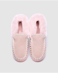 EVERAU - Australian Shepherd Ugg Popo Moccasins Cow Suede Upper Moccasins