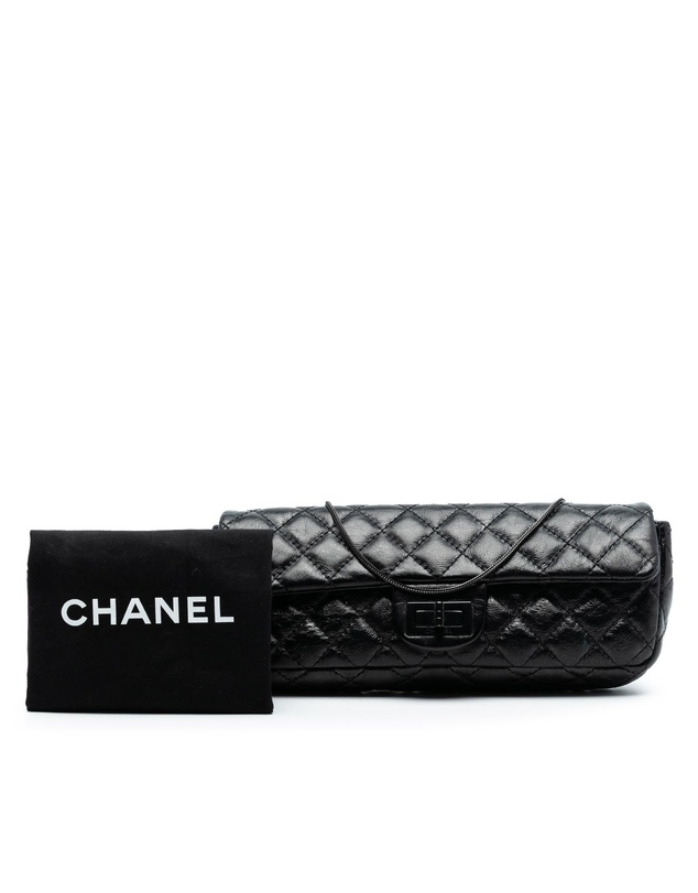 Chanel - Pre-Loved Quilted Glazed Calfskin Reissue 2.55 Clutch with Chain