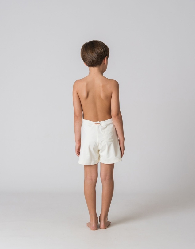 Fiola Rose Swim - Boys Swim Trunks in Ivoire