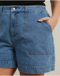 Atmos&Here Curvy - Samira Relaxed Denim Shorts