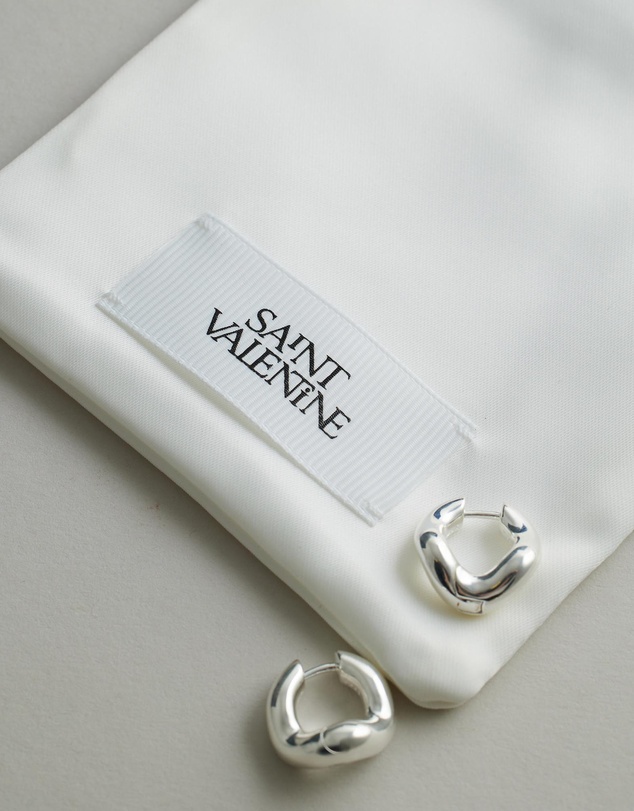 SAINT VALENTINE - Wabi Sabi Mini Hoops - Silver