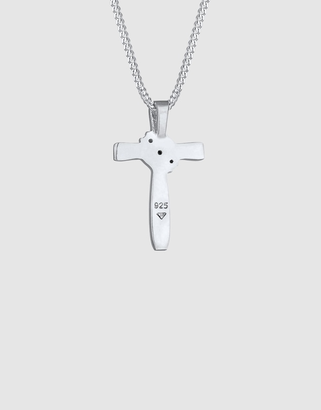 Elli Jewelry - Necklace Crystal Cross 925 Sterling Silver