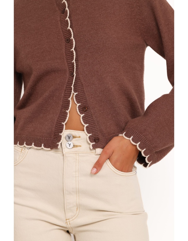 Petal & Pup - Payton Scallop Cardigan - Brown