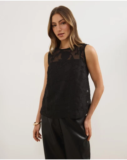 Atmos&Here - Lilah Sheer Top With Removable Cami