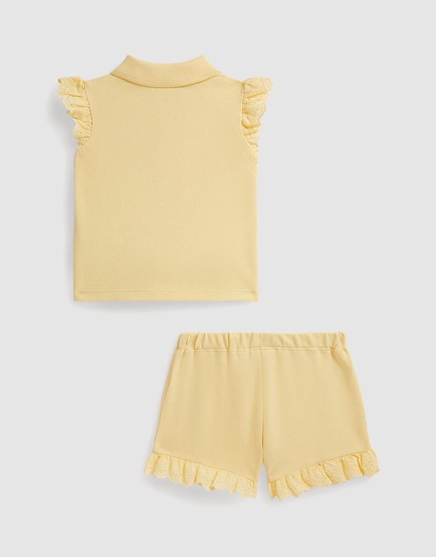 Polo Ralph Lauren - Eyelet Stretch Mesh Polo Shirt & Shorts - Babies