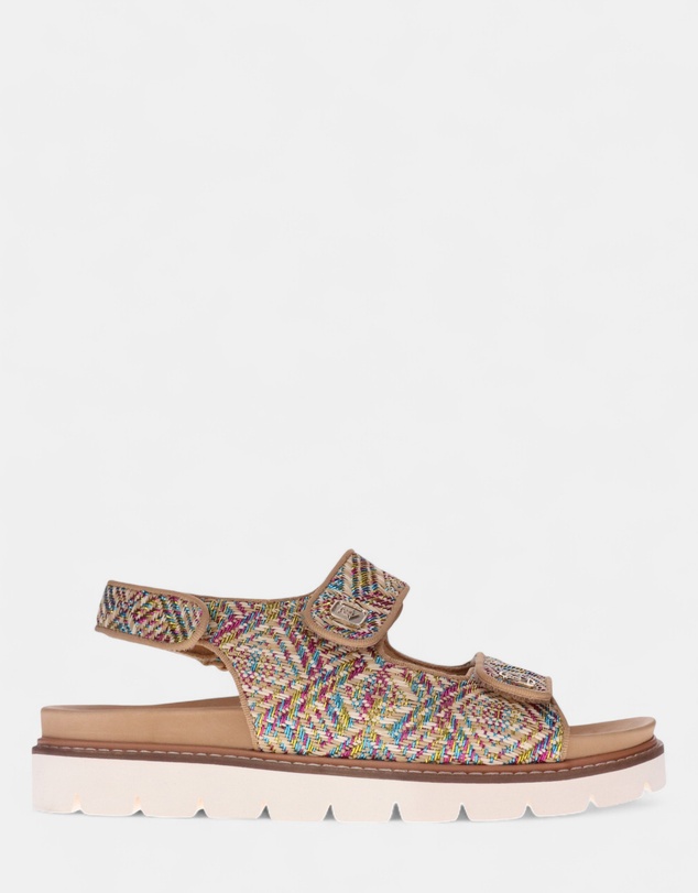 Mia Vita - Dakota Slingback Sandal - Multi Raffia