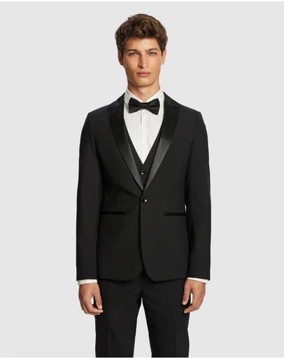 yd. - Seville Slim Fit Tuxedo Wool Blend Suit Jacket