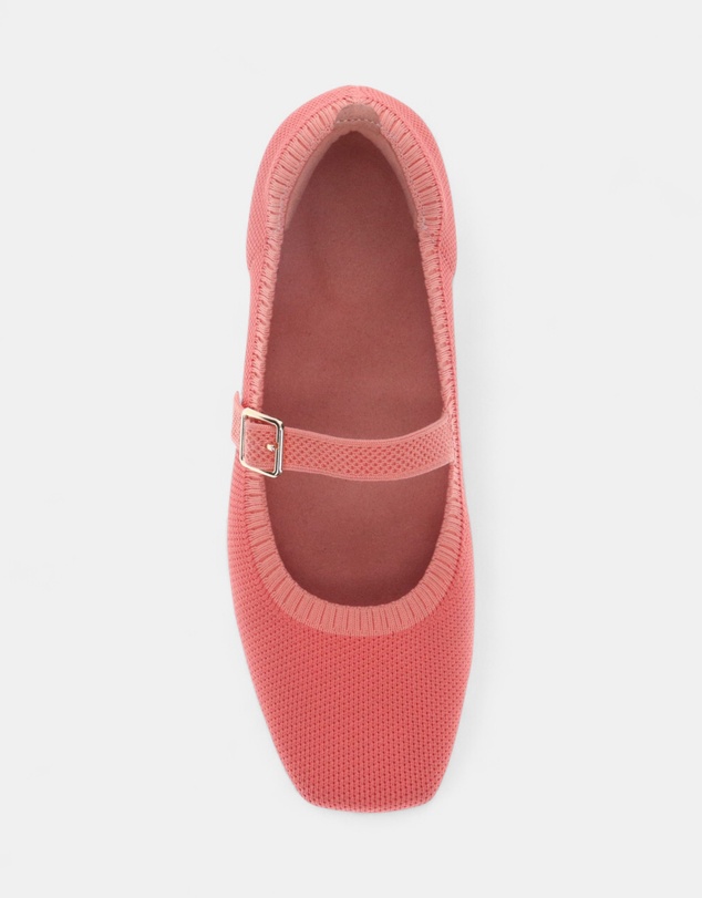 Mia Vita - Violet Mary-Jane Flats - Coral