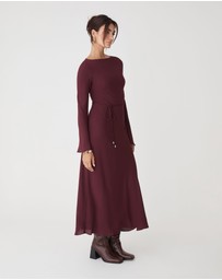 Forcast - Quinn Bias Tie Waist Dress