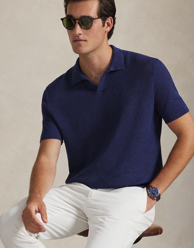 Polo Ralph Lauren - Textured Stretch Linen-Blend Sweater