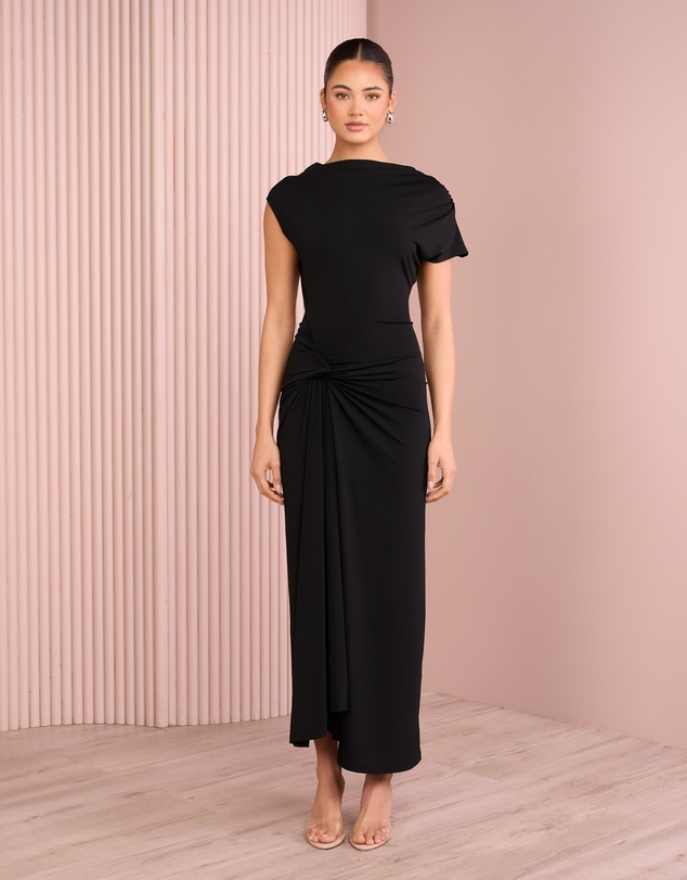Azzurielle - Reynolds Boat Neck Maxi Dress