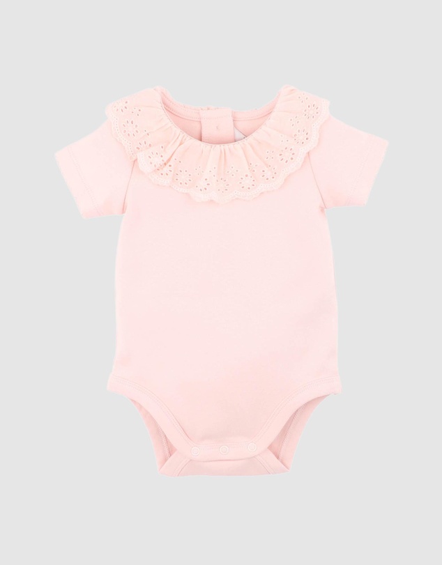 Bebe by Minihaha - Pia Organic Lace Collar Bodysuit - Babies