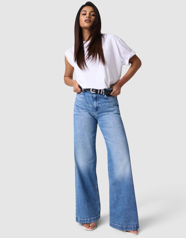 GUESS - High-Rise Bellagio Wide Leg Jeans