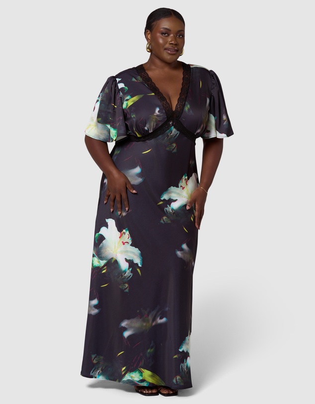 Pink Dusk by Curve Project - Electric Vibe Maxi Dress