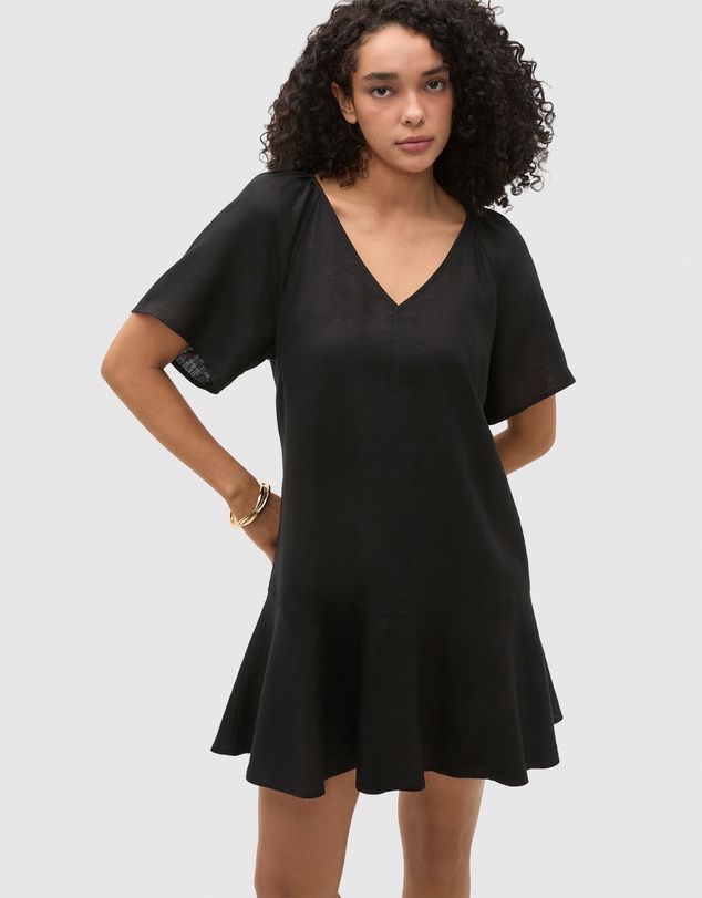 Seed Heritage - Core Linen Flutter Mini Dress