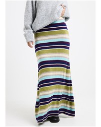 Subtitled - Verona Striped Knit Maxi Skirt