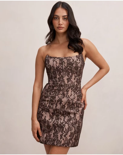 Forever New - Reese Strapless Lace Corset Mini Dress