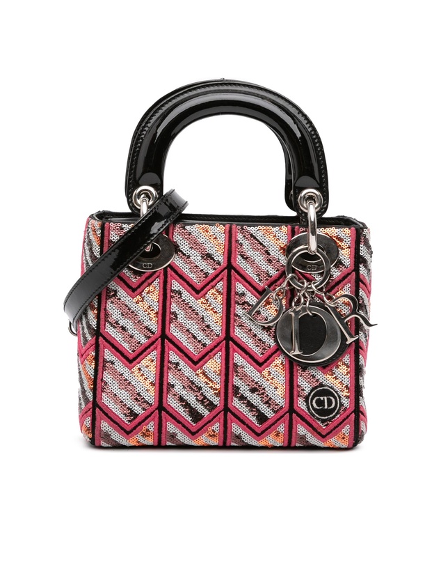 Pre-Loved by Azura Reborn - Pre-Loved Mini Patent Sequined Lady Dior