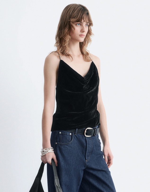 & Other Stories - Strappy Velvet Top