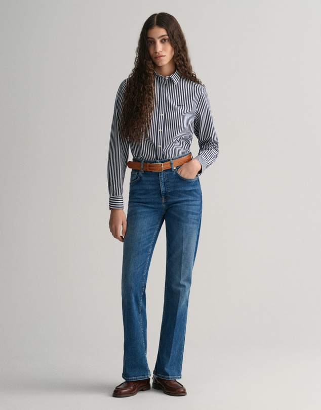 Gant - Regular Fit Striped Poplin Shirt