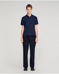 Sandro - Jersey Cross Polo Shirt