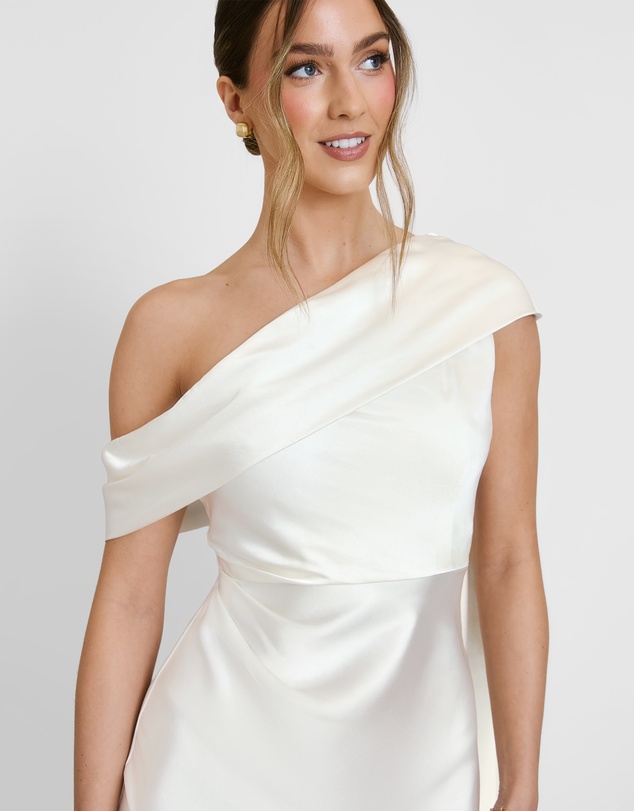 Six Stories - Drape One Shoulder Bridesmaid Dress
