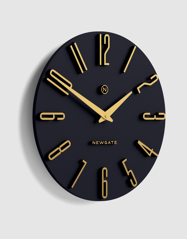 Newgate - Newgate Empire State Wall Clock-Petrol Blue
