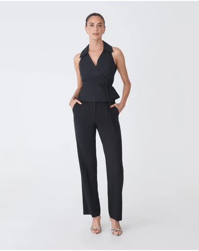 Forcast - Layla Collared Wrap Top