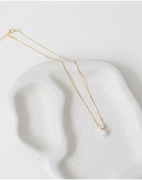 The White Collection - Anna - Delicate Gold Pearl Bridal Necklace