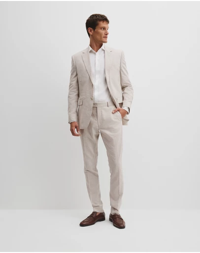 Country Road - Tapered Fit Linen Cotton Pintuck Pant