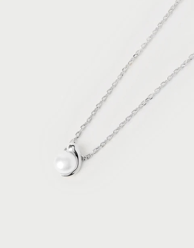 PDPAOLA - La Perla Solitary Silver Necklace