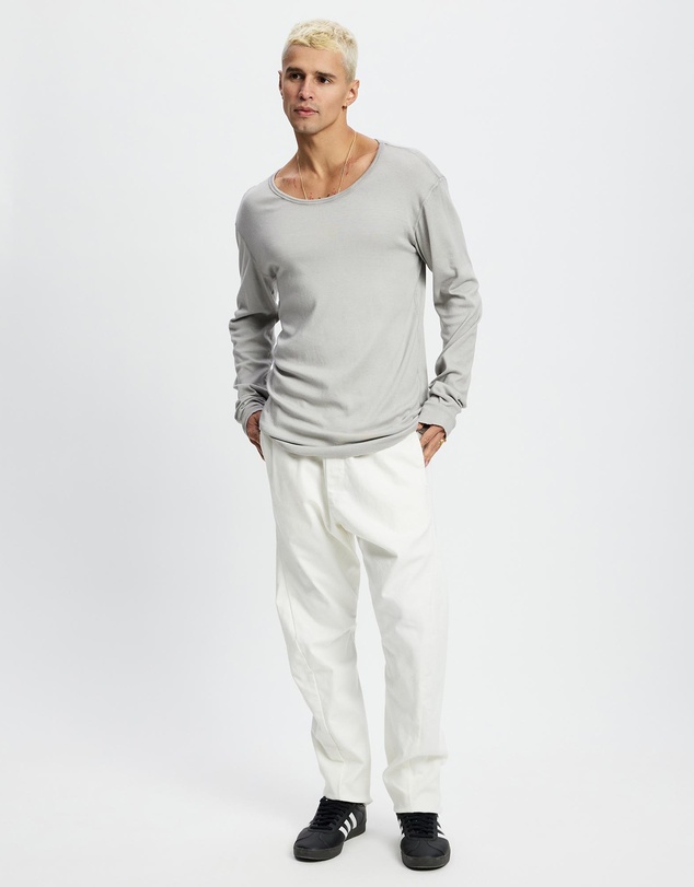 Surrounded By Ghosts - The Gypsum Slim Rib Knit Long Sleeve T-Shirt