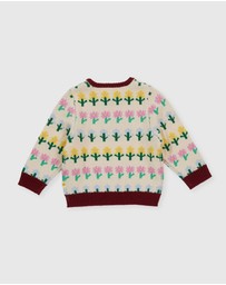 Goldie + Ace - Flower Garden Knit Jumper - Babies-Kids