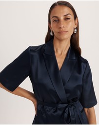 SABA - Sallee Satin Short Sleeve Belted Jacket