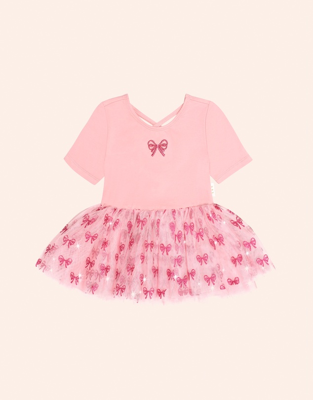 Huxbaby - Glitter Bow Tutu Tulle Dress - Kids
