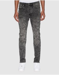 Ksubi - Chitch Stencil Stitch Worn Grey