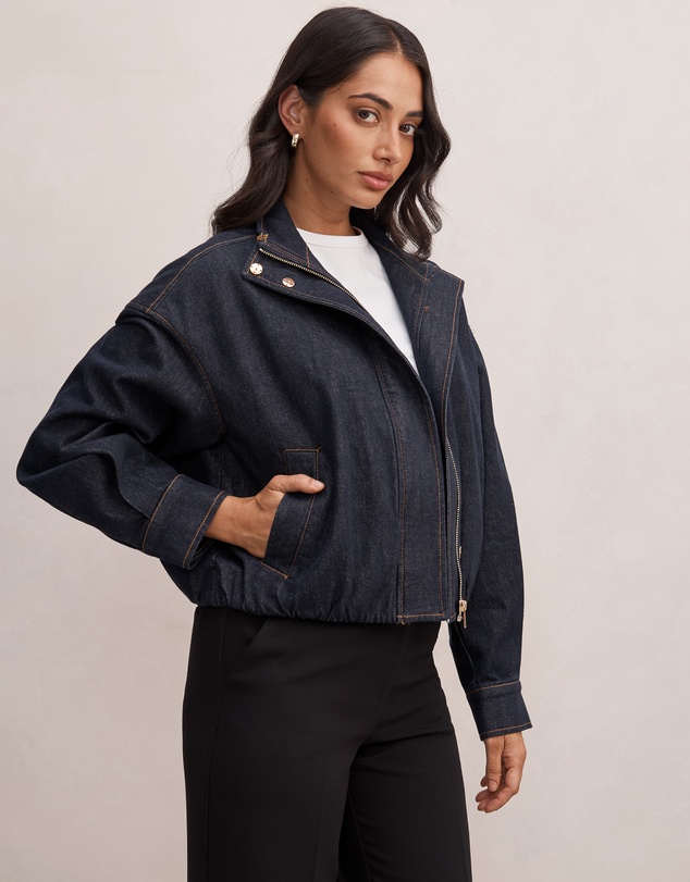 Forever New - Lola Funnel Neck Denim Jacket