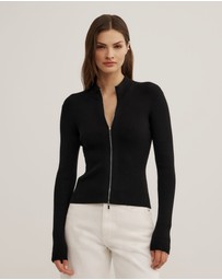Witchery - Double Zip Knit Cardigan