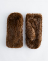 & Other Stories - Faux Fur Mittens