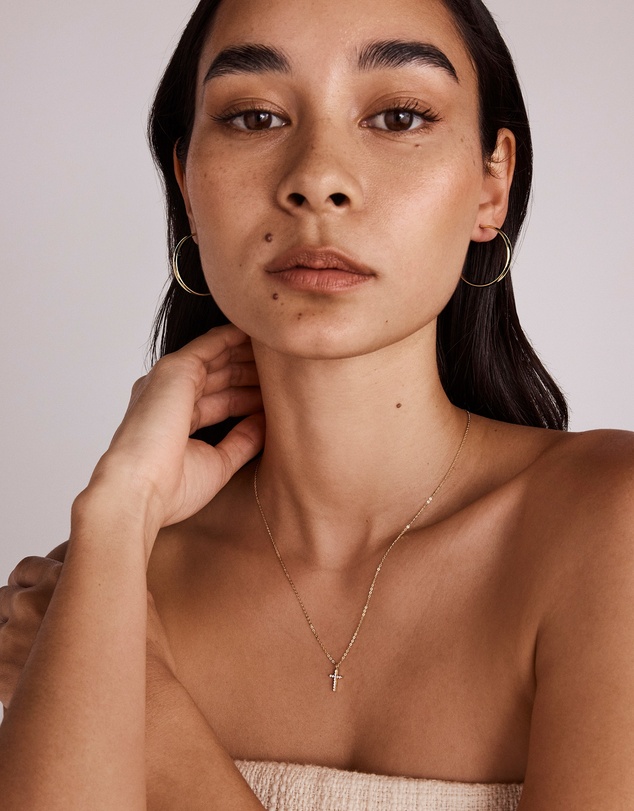 Michael Hill - 30mm Rounded Flat Hoop Earrings in 10kt Yellow Gold