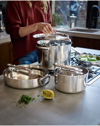 Joseph Joseph - Space Steel 6-piece Stainless-steel Cookware Set with Folding Handles