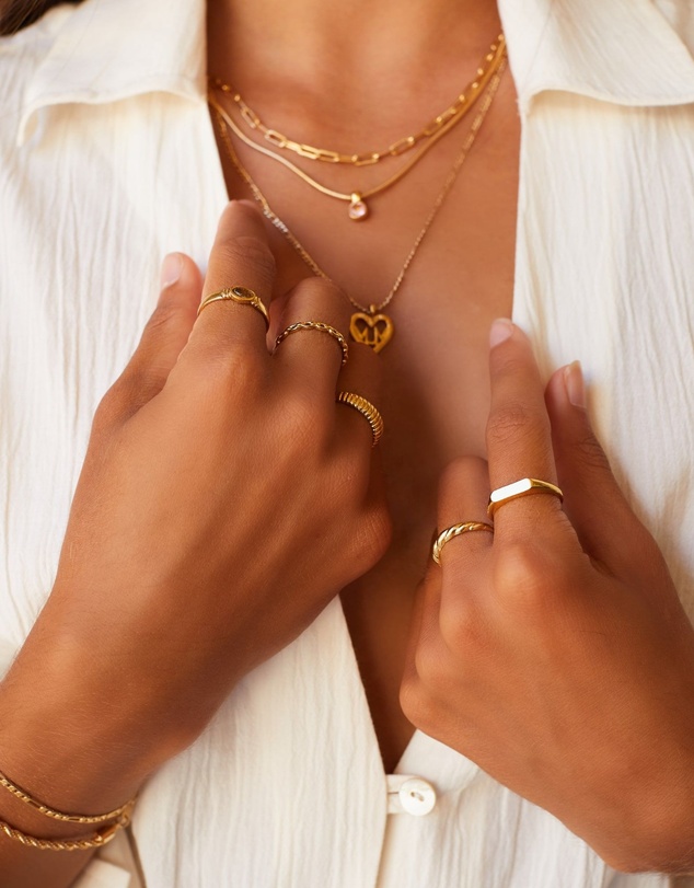 HOUSE OF SLANI - Stackable Gold Filled Gem Ring