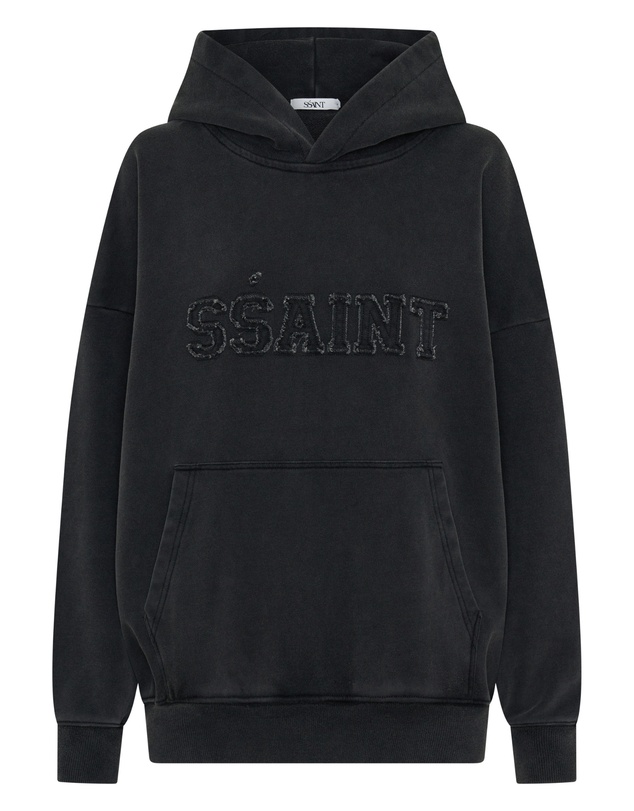 SSAINT - Champion Hoodie - Acid Wash Charcoal